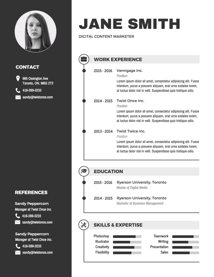 infografik resume