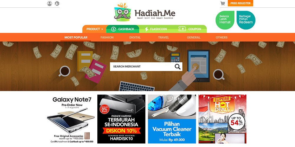 Hadiah.Me UI/UX Redesign Concept